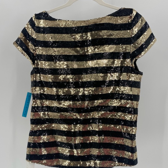 ALICE & OLIVIA - Alfie Oversized Sequin Top - Picture 9 of 11